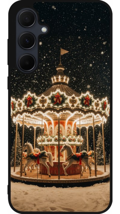 Coque Samsung Galaxy A36 - Silicone rigide noir Christmas 25 Carousel