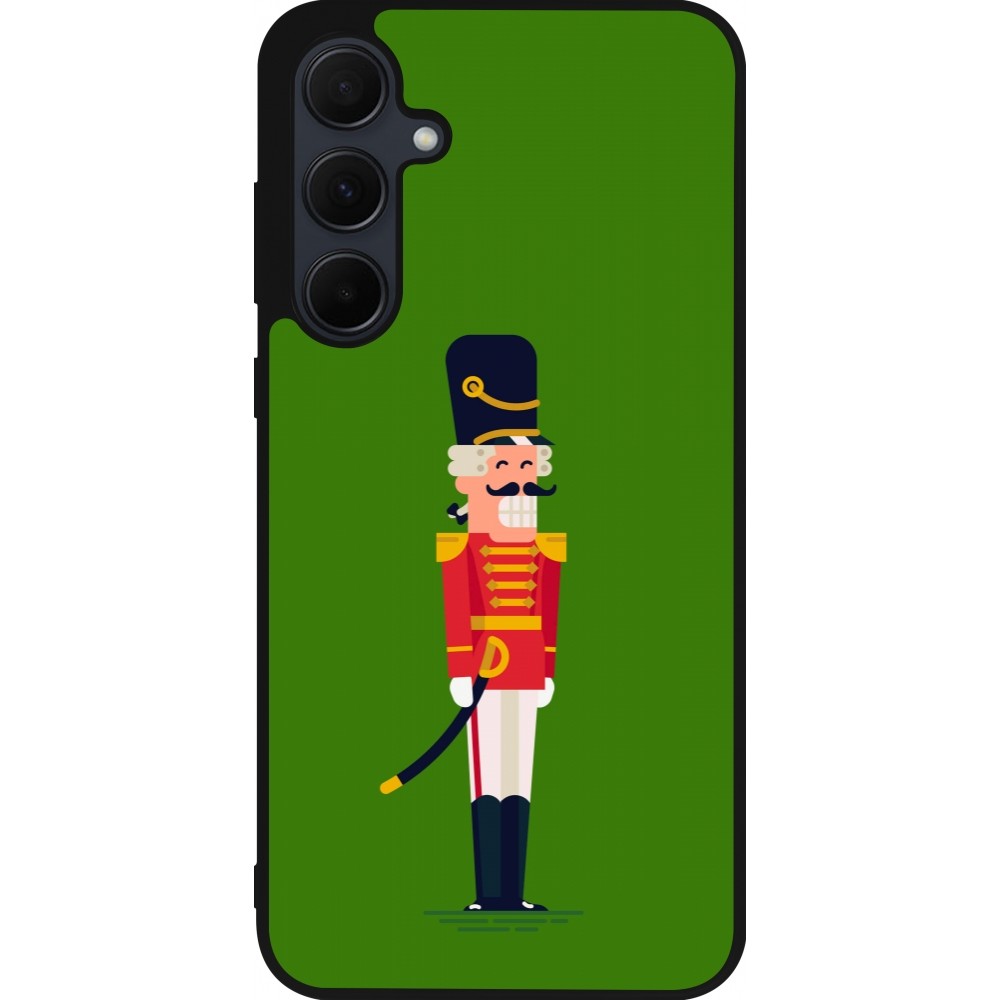 Coque Samsung Galaxy A36 - Silicone rigide noir Christmas 25 Nutcracker Green
