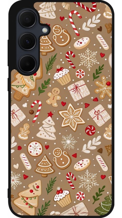 Coque Samsung Galaxy A36 - Silicone rigide noir Christmas 25 Pattern Ginger Cookie