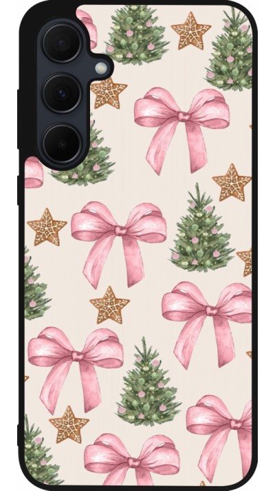 Coque Samsung Galaxy A36 - Silicone rigide noir Christmas 25 Vintage Ribbons