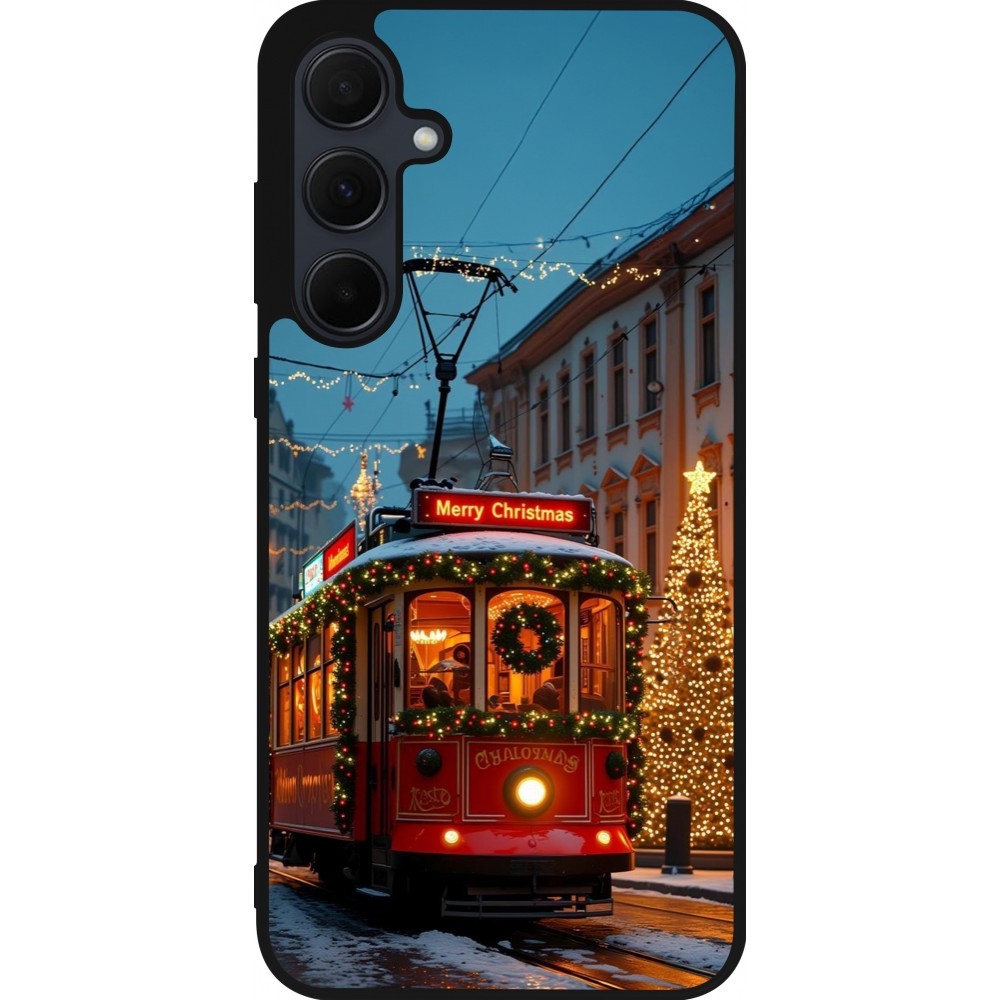 Coque Samsung Galaxy A36 - Silicone rigide noir Christmas 25 Xmas Train