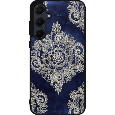 Samsung Galaxy A36 Case Hülle - Silikon schwarz Cream Flower Moroccan