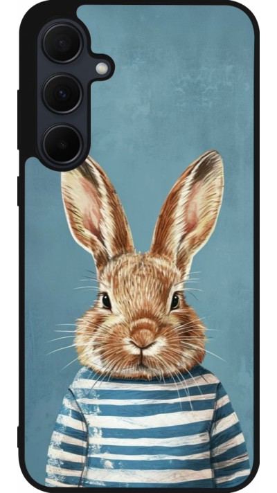Samsung Galaxy A36 Case Hülle - Silikon schwarz Easter 2026 Rabbit navy