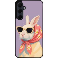 Samsung Galaxy A36 Case Hülle - Silikon schwarz Easter 2026 Rabbit with scarf