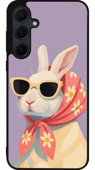 Samsung Galaxy A36 Case Hülle - Silikon schwarz Easter 2026 Rabbit with scarf