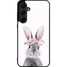 Coque Samsung Galaxy A36 - Silicone rigide noir Easter 2023 flower bunny