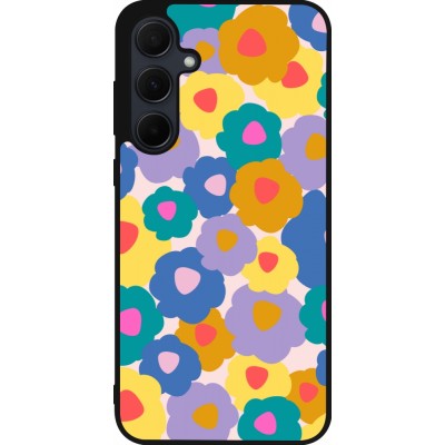 Samsung Galaxy A36 Case Hülle - Silikon schwarz Easter 2024 flower power