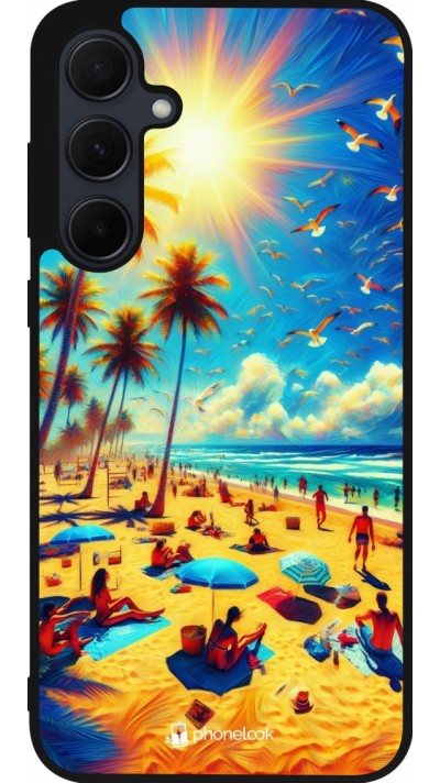 Coque Samsung Galaxy A36 - Silicone rigide noir Été Paradis Paint