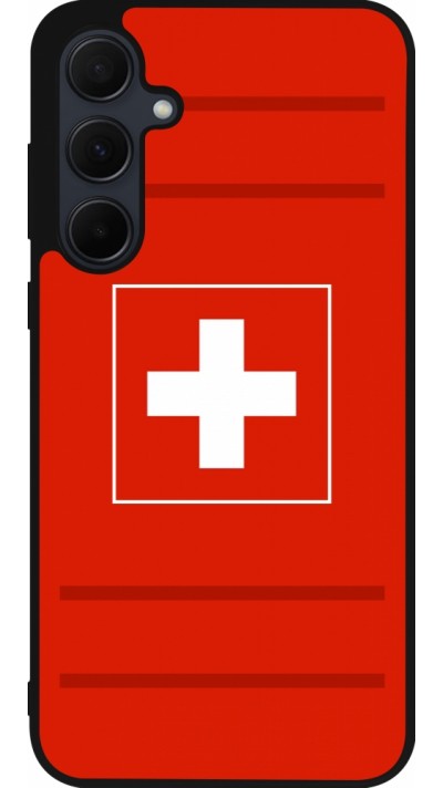 Coque Samsung Galaxy A36 - Silicone rigide noir Euro 2020 Switzerland