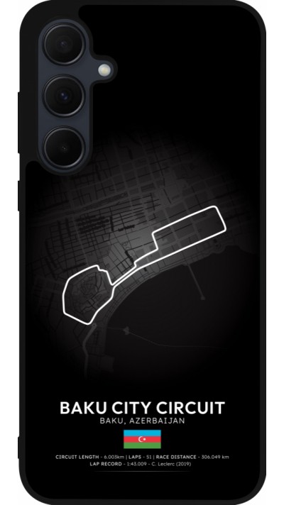 Coque Samsung Galaxy A36 - Silicone rigide noir F1 Track 2025 Azerbaijan