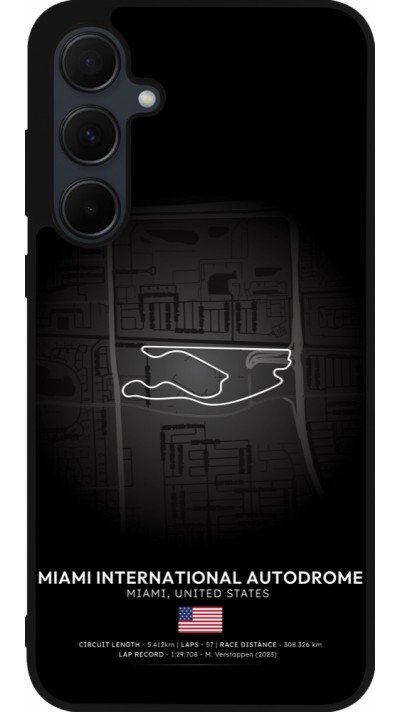 Coque Samsung Galaxy A36 - Silicone rigide noir F1 Track 2025 Miami
