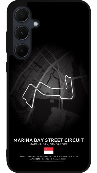 Coque Samsung Galaxy A36 - Silicone rigide noir F1 Track 2025 Singapore