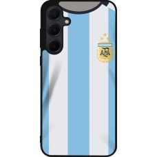 Coque Samsung Galaxy A36 - Silicone rigide noir Maillot de football Argentine 2022 personnalisable
