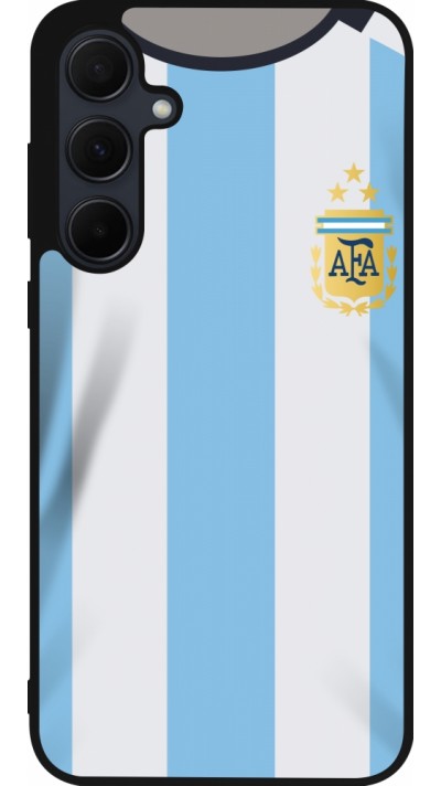 Coque Samsung Galaxy A36 - Silicone rigide noir Maillot de football Argentine 2022 personnalisable