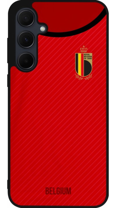 Coque Samsung Galaxy A36 - Silicone rigide noir Maillot de football Belgique 2022 personnalisable