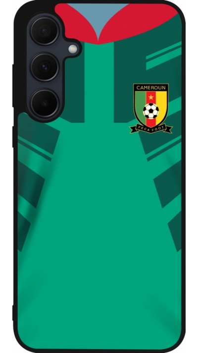 Coque Samsung Galaxy A36 - Silicone rigide noir Maillot de football Cameroun 2022 personnalisable