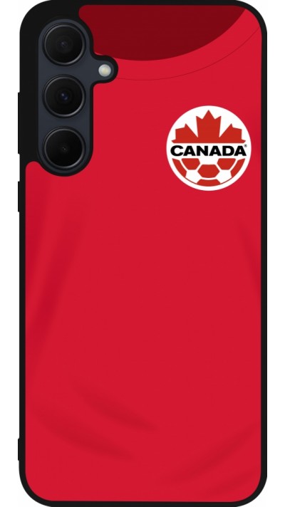 Coque Samsung Galaxy A36 - Silicone rigide noir Maillot de football Canada 2022 personnalisable