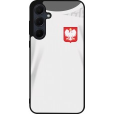 Coque Samsung Galaxy A36 - Silicone rigide noir Maillot de football Pologne 2022 personnalisable