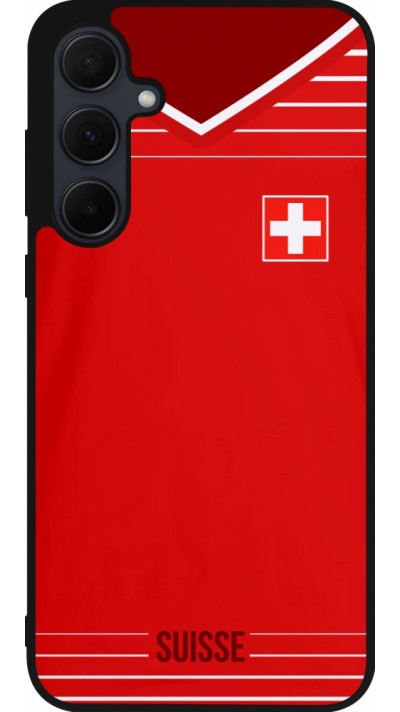 Coque Samsung Galaxy A36 - Silicone rigide noir Football shirt Switzerland 2022
