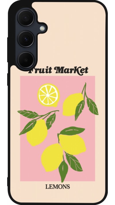 Coque Samsung Galaxy A36 - Silicone rigide noir Fruit market lemons 2026