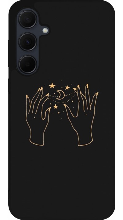 Coque Samsung Galaxy A36 - Silicone rigide noir Grey magic hands