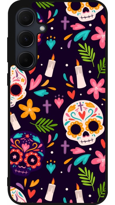 Coque Samsung Galaxy A36 - Silicone rigide noir Halloween 2023 mexican style