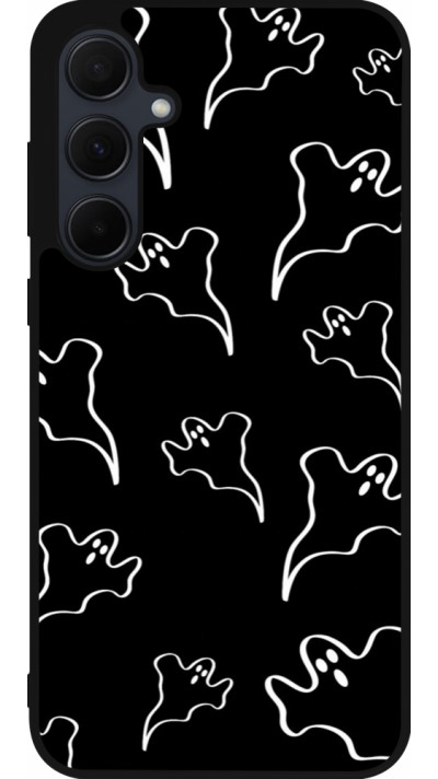 Coque Samsung Galaxy A36 - Silicone rigide noir Halloween 2024 black and white ghosts