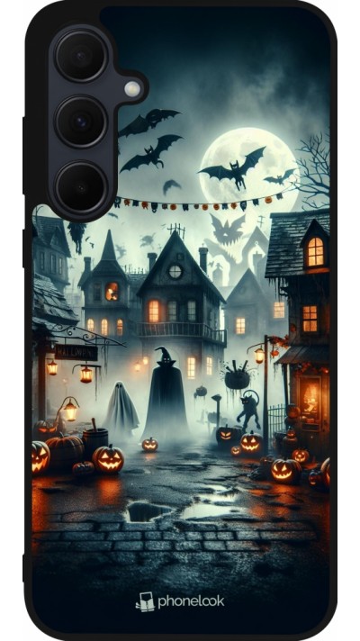 Coque Samsung Galaxy A36 - Silicone rigide noir Halloween Spookville