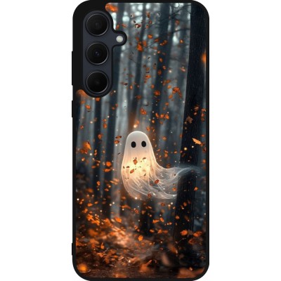 Samsung Galaxy A36 Case Hülle - Silikon schwarz Halloween 2025 Ghost in the forest