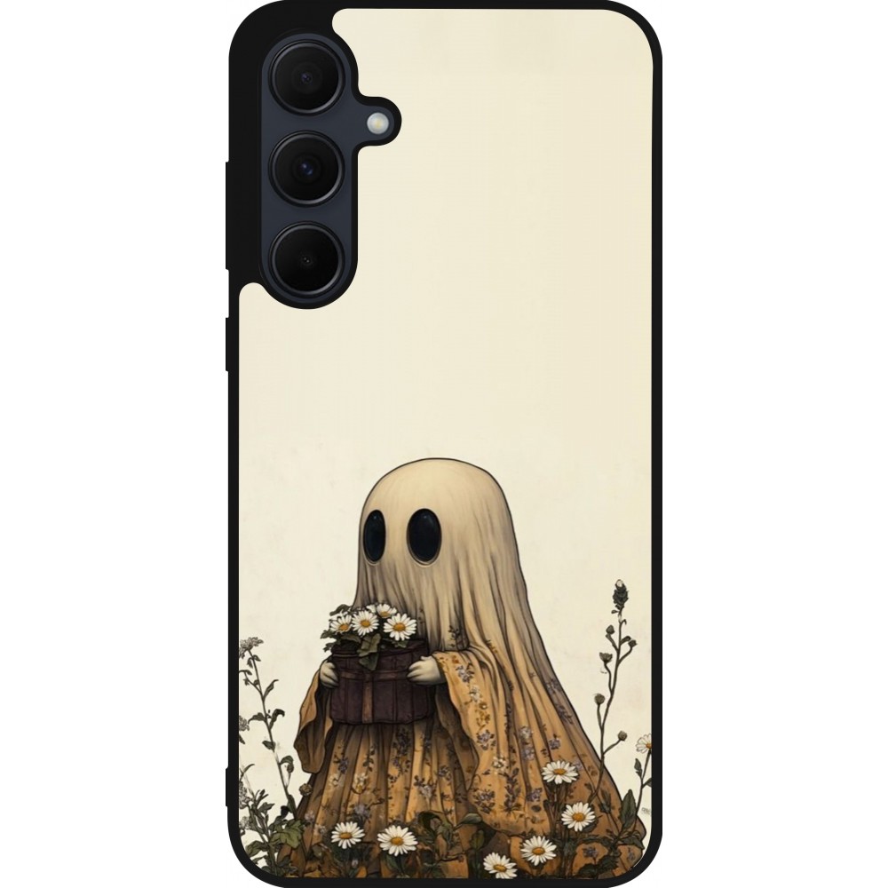 Coque Samsung Galaxy A36 - Silicone rigide noir Halloween 2025 Ghost gardener