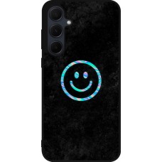 Samsung Galaxy A36 Case Hülle - Silikon schwarz Happy smiley irisirt
