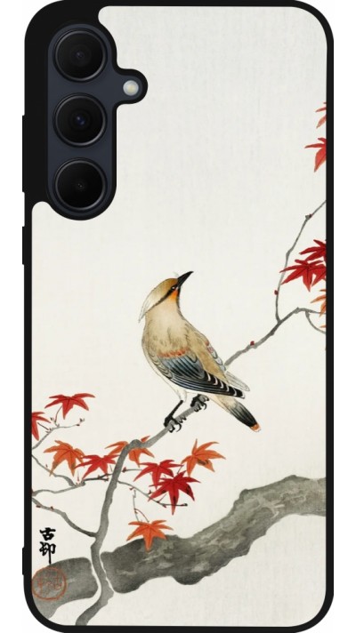 Coque Samsung Galaxy A36 - Silicone rigide noir Japanese Bird