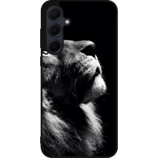 Samsung Galaxy A36 Case Hülle - Silikon schwarz Lion looking up