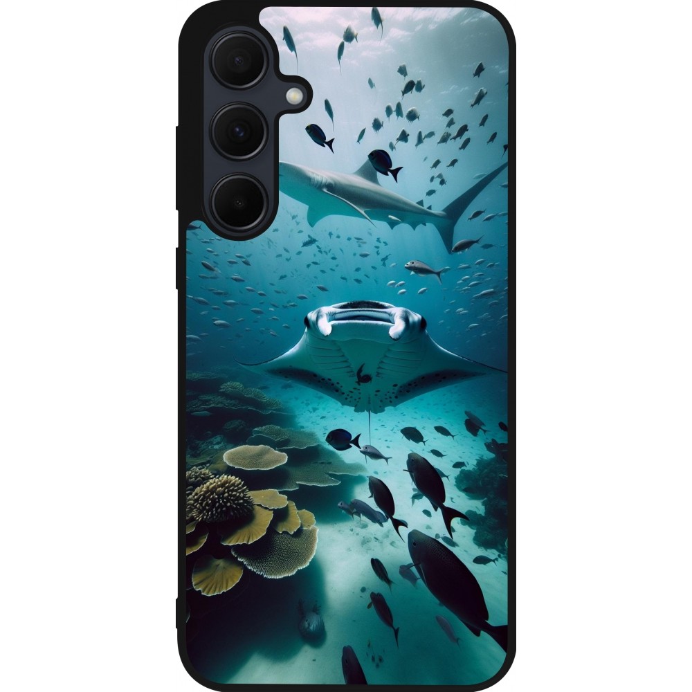 Samsung Galaxy A36 Case Hülle - Silikon schwarz Manta Lagune Reinigung