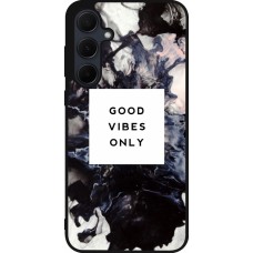 Samsung Galaxy A36 Case Hülle - Silikon schwarz Marble Good Vibes Only
