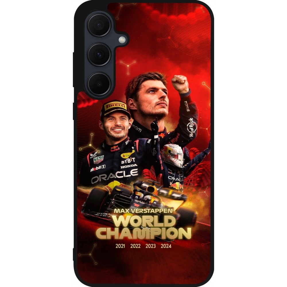 Samsung Galaxy A36 Case Hülle - Silikon schwarz Max Verstappen Champion 2023