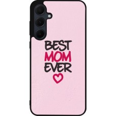 Samsung Galaxy A36 Case Hülle - Silikon schwarz Mom 2023 best Mom ever pink