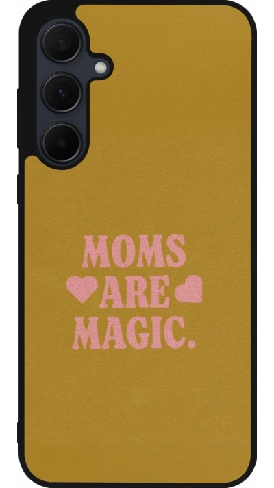 Coque Samsung Galaxy A36 - Silicone rigide noir Mom 2026 Are Magic