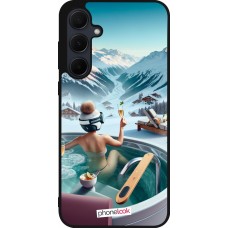 Coque Samsung Galaxy A36 - Silicone rigide noir Montagne Glamour Jacuzzi