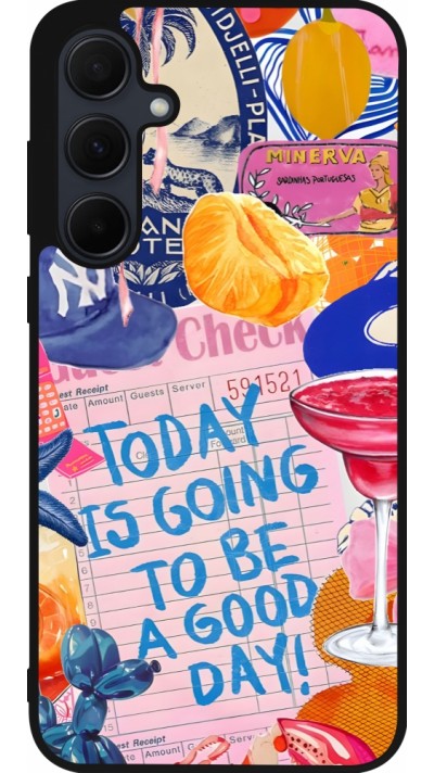 Coque Samsung Galaxy A36 - Silicone rigide noir Preppy Today is Going to be a good day