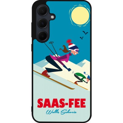 Samsung Galaxy A36 Case Hülle - Silikon schwarz Saas-Fee Ski Downhill