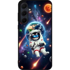 Coque Samsung Galaxy A36 - Silicone rigide noir VR SpaceCat Odyssey