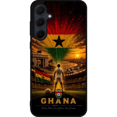 Samsung Galaxy A36 Case Hülle - Silikon schwarz Fussball Ghana splash 2026