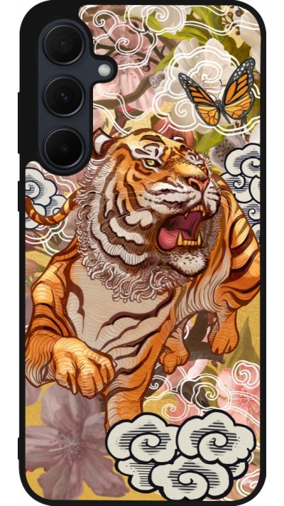 Coque Samsung Galaxy A36 - Silicone rigide noir Spring 23 japanese tiger
