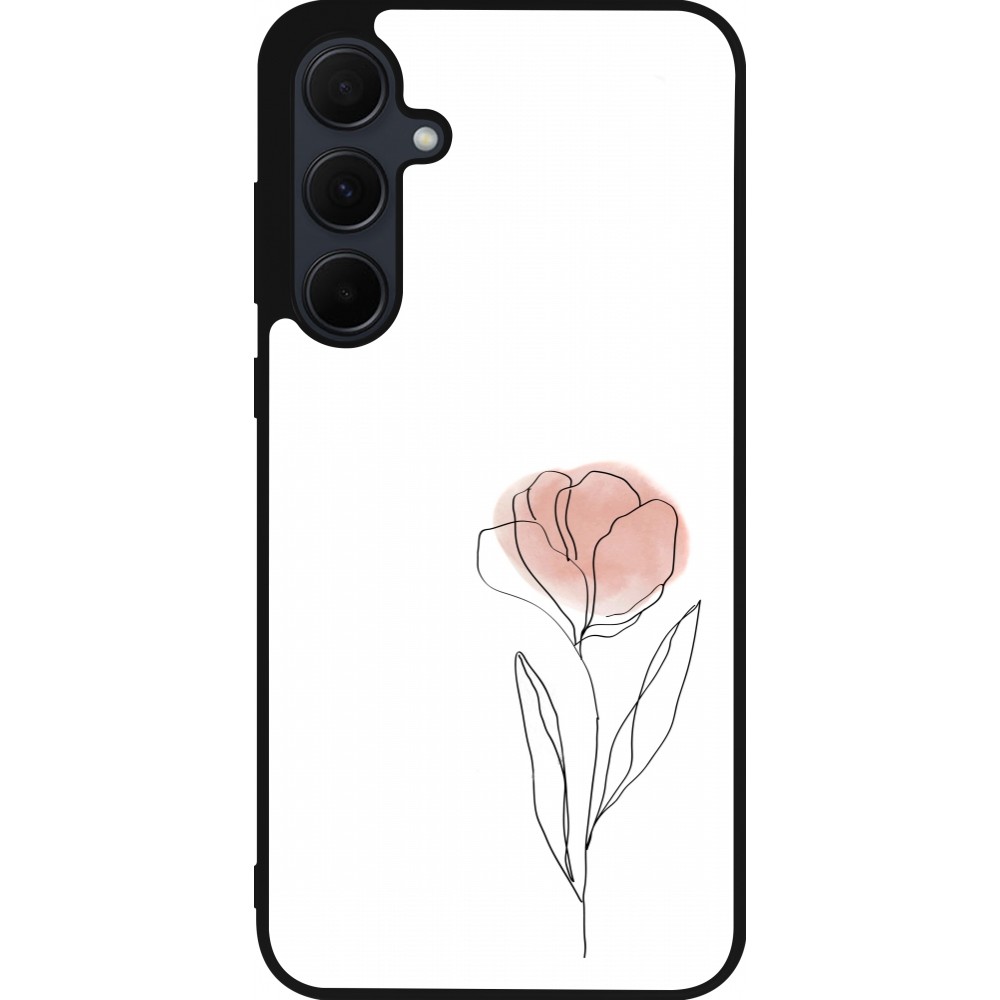 Coque Samsung Galaxy A36 - Silicone rigide noir Spring 23 minimalist flower