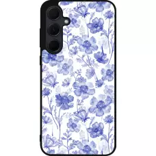 Coque Samsung Galaxy A36 - Silicone rigide noir Spring 23 watercolor blue flowers