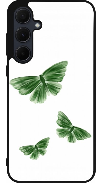 Coque Samsung Galaxy A36 - Silicone rigide noir Butterflies 2026