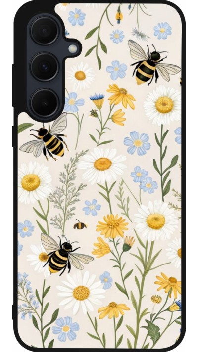 Coque Samsung Galaxy A36 - Silicone rigide noir Pattern bees 2026