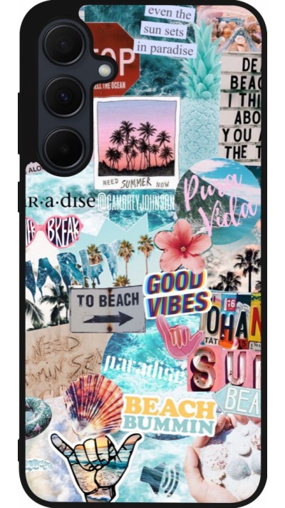 Coque Samsung Galaxy A36 - Silicone rigide noir Summer 20 collage
