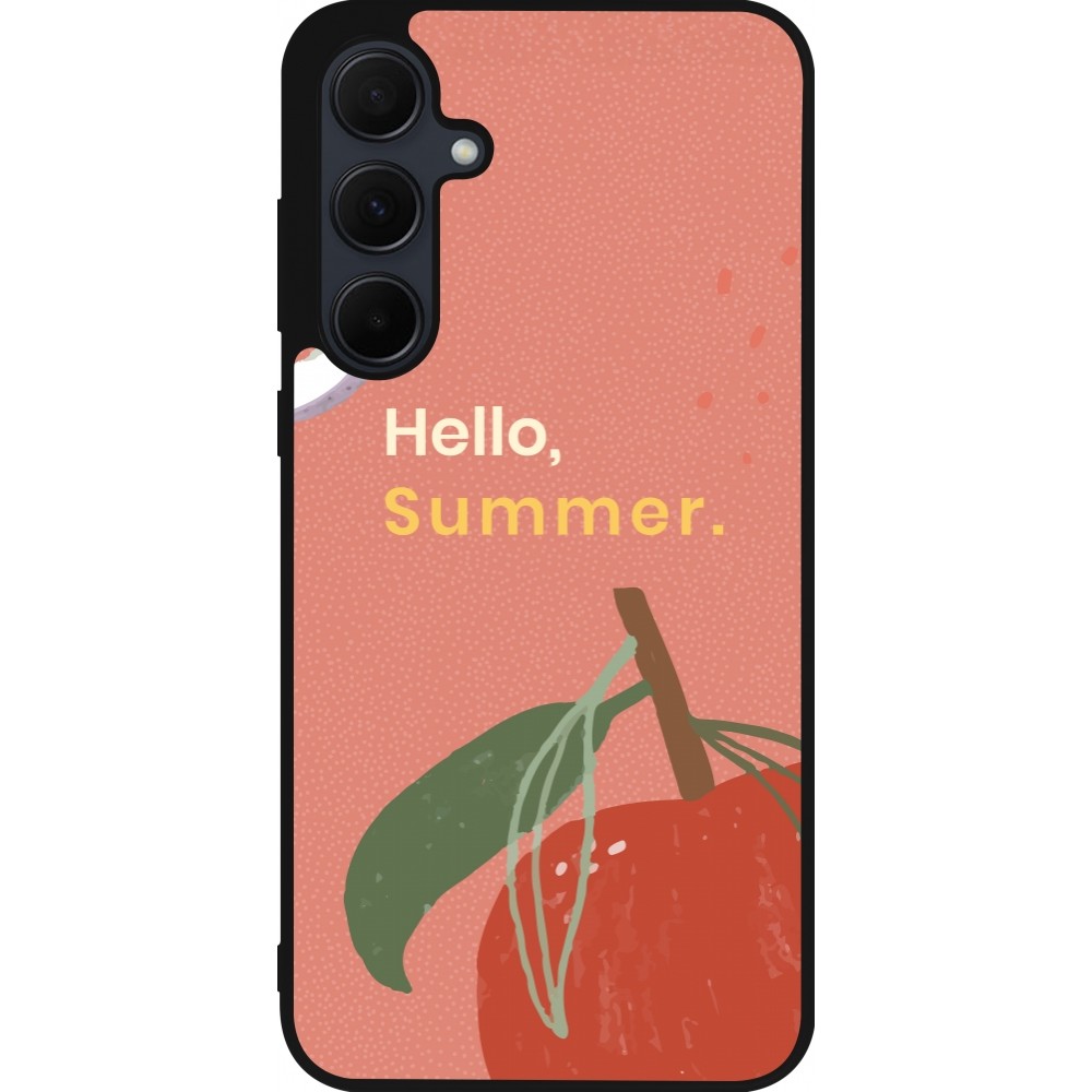 Samsung Galaxy A36 Case Hülle - Silikon schwarz Summer 2025 Hello summer